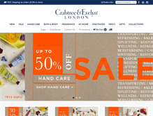 Tablet Screenshot of crabtree-evelyn.com.au